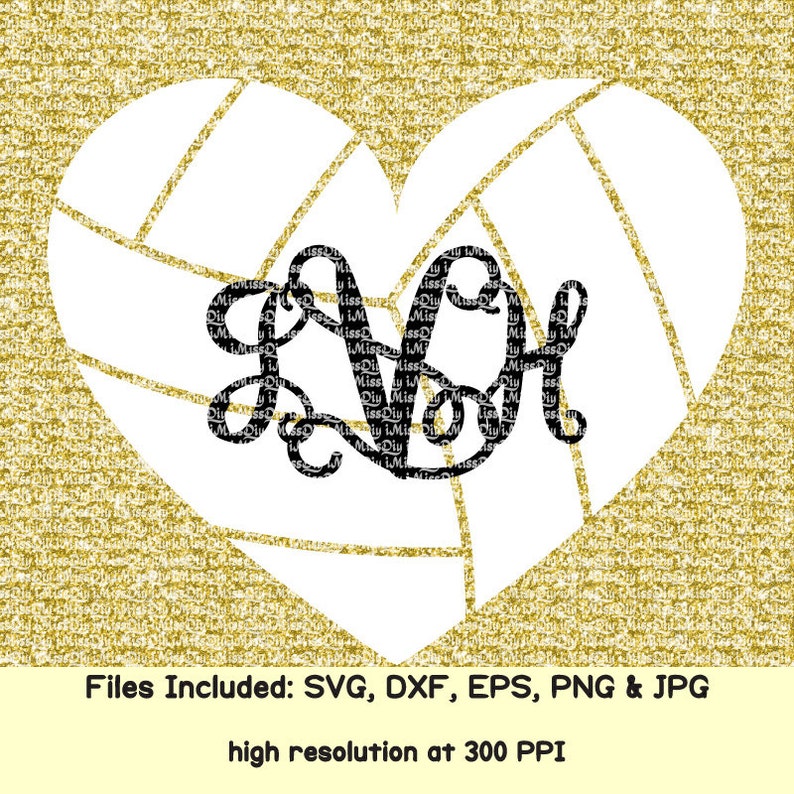 Download Love volleyball svg mom svg heart monogram svg coach charm ...