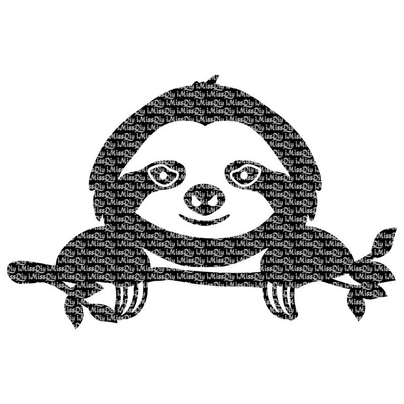 Sloth svg files for cricut png birthday girl print baby Sloth | Etsy