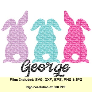 Osterhase svg Ohren kaninchen svg Baumwollschwanz name svg meine erste Ostern svg-Dateien für Cricut Silhouette Jungen-Mädchen Outfit Strampelanzug Dxf geschnitten Datei