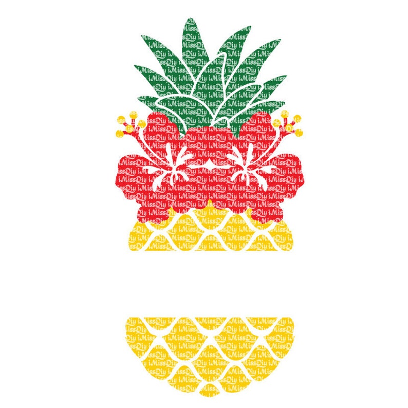 Download Pineapple svg hibiscus flower pineapple monogram svg summer | Etsy
