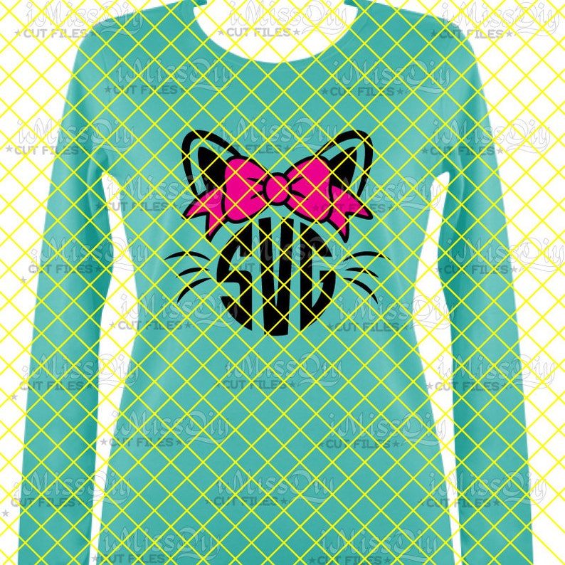 Download Cat ears svg monogram svg meow meowied svg files for ...
