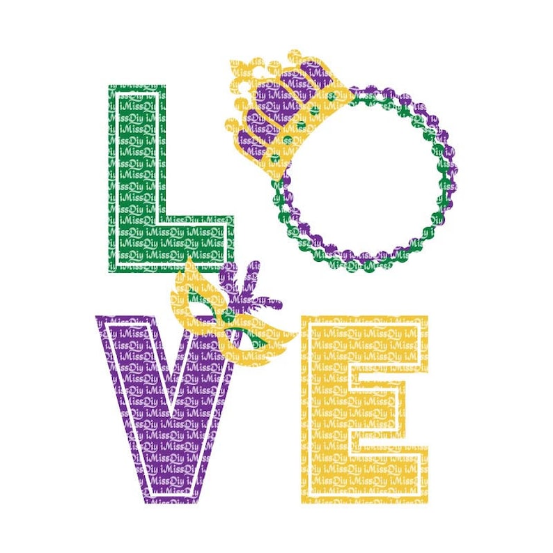 Download Mardi Gras svg mask svg LOVE svg crown beads monogram svg ...