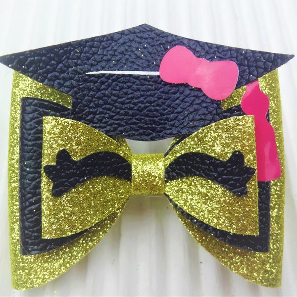 Graduation diploma svg grad svg bow template, graduate cap hat hair bow svg certificate, kindergarten hair clip hairbow cut file design, PDF