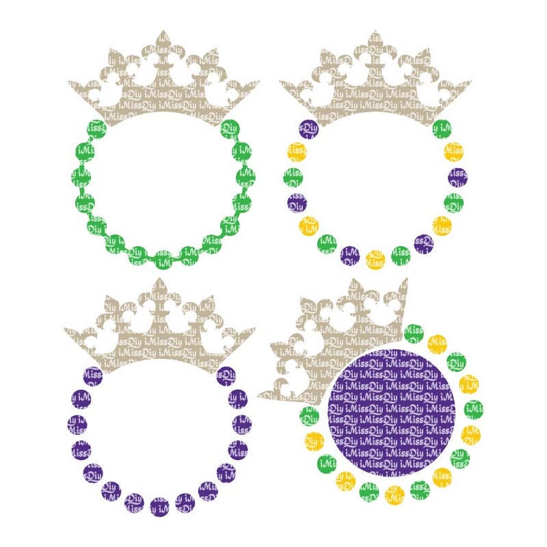 Download Mardi Gras svg mardi gras monogram svg mardi gras beads svg | Etsy