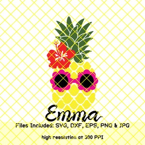 Ananas svg meisje ananas monogram svg gesneden bestand staan hoog ananas clipart ontwerp ananas zonnebril glazen Svg schattig Png Jpg Eps Dxf