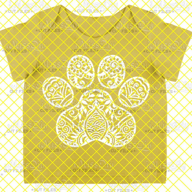 Download Mandala cat dog Paw Print svg Zentangle pawprint lover ...