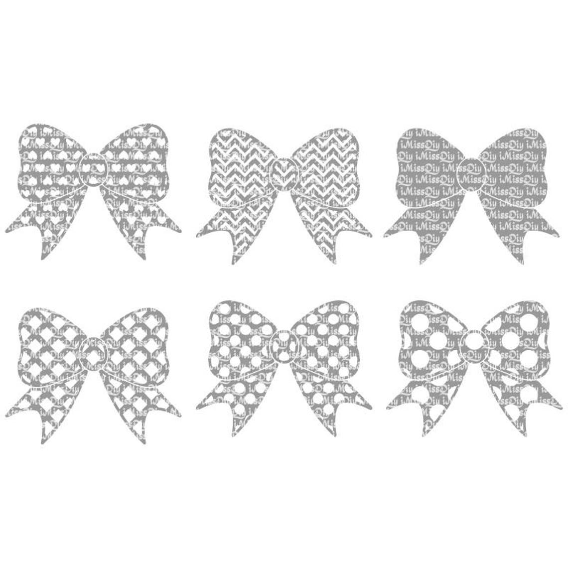 Cheer bow svg ribbon bows svg cute girl mom womens svg files Etsy