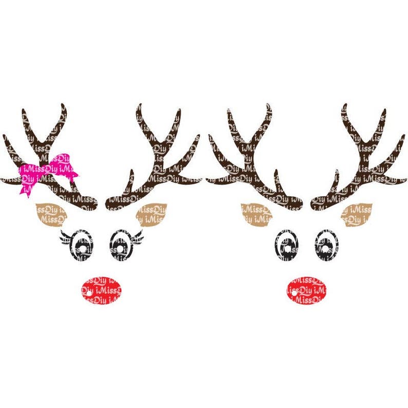 Download Christmas svg reindeer svg bundle names face deer head ...
