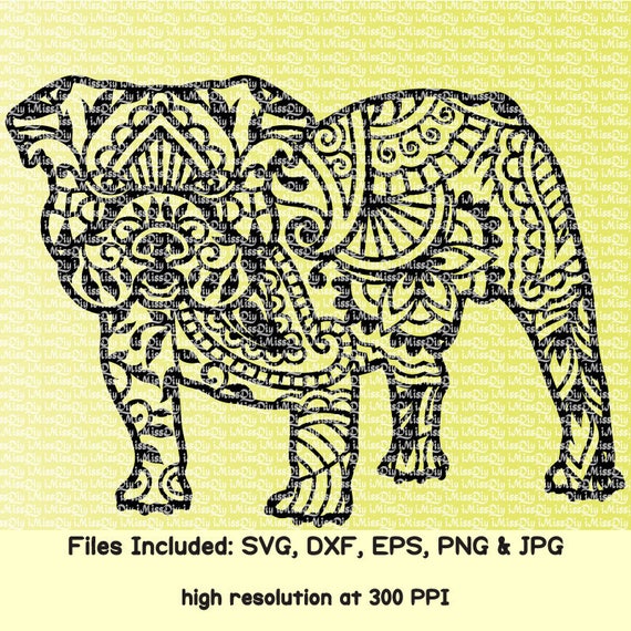 Download Mandala bulldog svg Boxer dog Pug svg Zentangle mom puppy ...