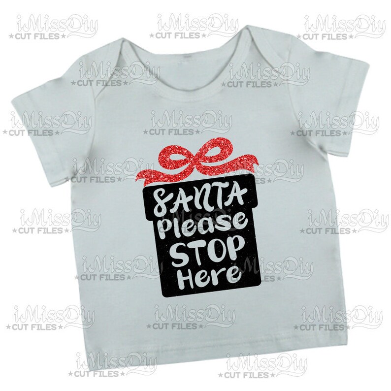 Download Christmas svg Santa Please Stop Here SVG sayings Gift box ...