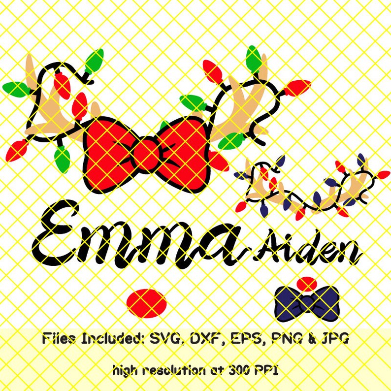 Download Christmas svg Reindeer names svg lights ornaments antlers ...