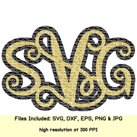 Download Shadow Interlocking Vine Monogram Font Alphabet Letters svg