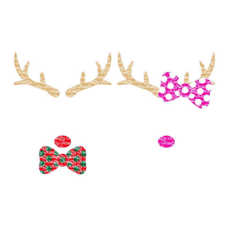 Download Christmas svg bundle Reindeer svg face names svg head ...