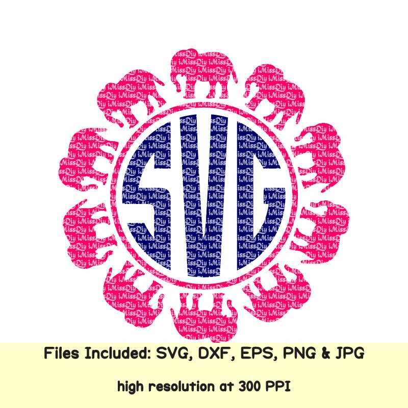 Free Free 307 Monogram Baby Elephant Svg SVG PNG EPS DXF File