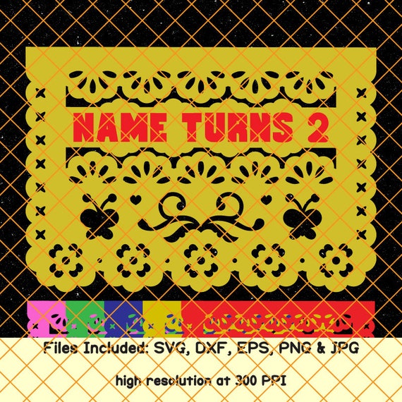 Papel Picado Svg Fiesta Svg Mexican Banner Svg Birthday Banner Etsy