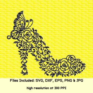 Festa della mamma Mandala tacco alto in formato SVG Zentangle stiletto scarpa tacco stivale mamma file SVG per Cricut silhouette maglietta da donna clipart decalcomania file di taglio