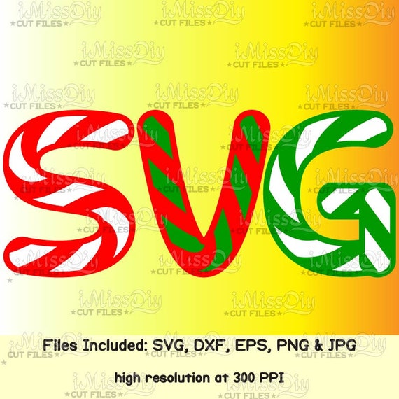 Download Christmas Font Svg Alphabet Letters Svg Candy Cane Monogram Etsy Yellowimages Mockups