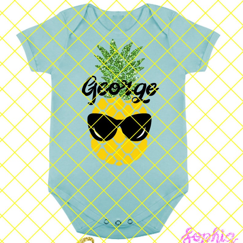 Pineapple svg with sunglasses svg baby boy shirt Pineapple Etsy