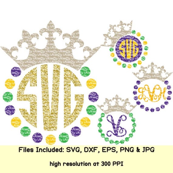 Mardi Gras svg mardi gras monogram svg mardi gras beads ...