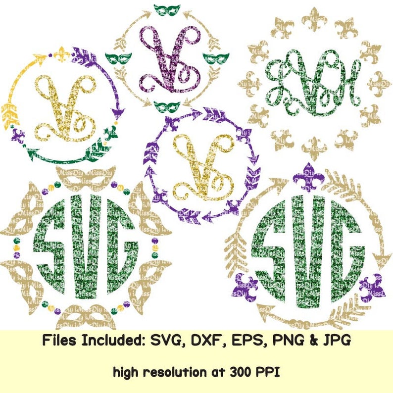 Download Mardi Gras svg mask svg fleur de lis svg monogram svg beads | Etsy