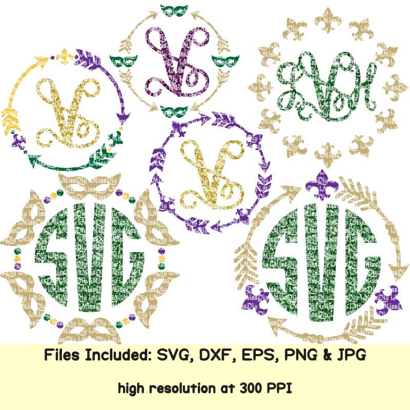 Download Mardi Gras Svg Mask Svg Fleur De Lis Svg Monogram Svg Beads Etsy
