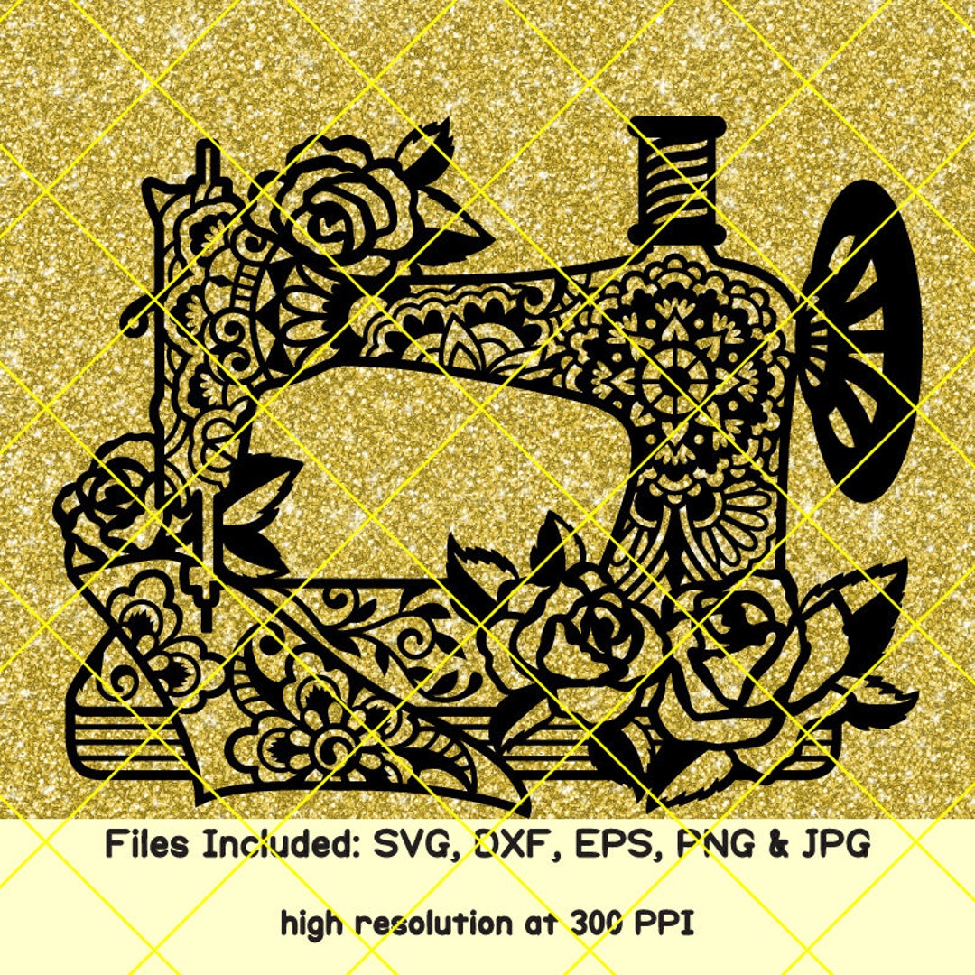 Zentangle Antique Sewing Machine Svg File By Rscrocke - vrogue.co