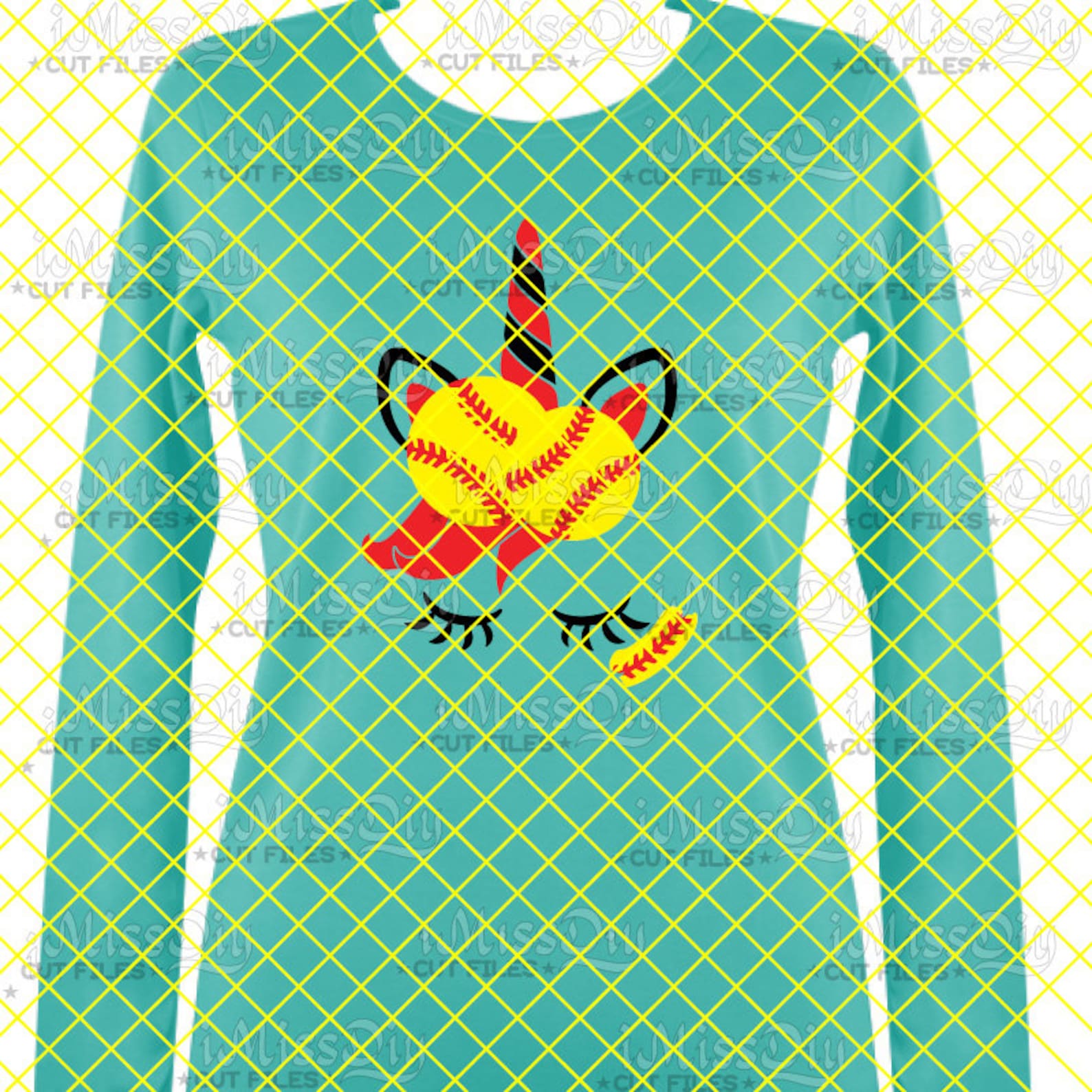 Softball unicorn svg files for cricut silhouette mom svg Etsy