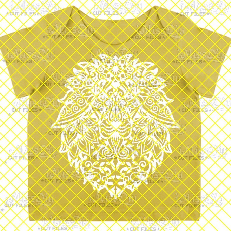 Mandala Lion svg Zentangle lion animal face head boho ...