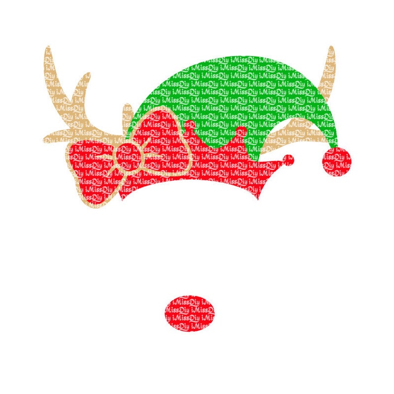 Download Kids christmas svg designs elf hat monogram svg reindeer ...