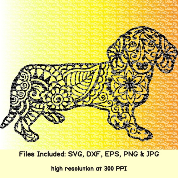 Download Zentangle Dachshund Svg Dog Svg Puppy Svg Mom Face Pet Lover Etsy
