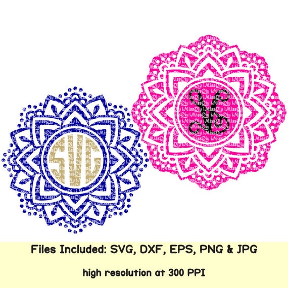 Mandala svg flower mandala monogram svg boho bohemian ...