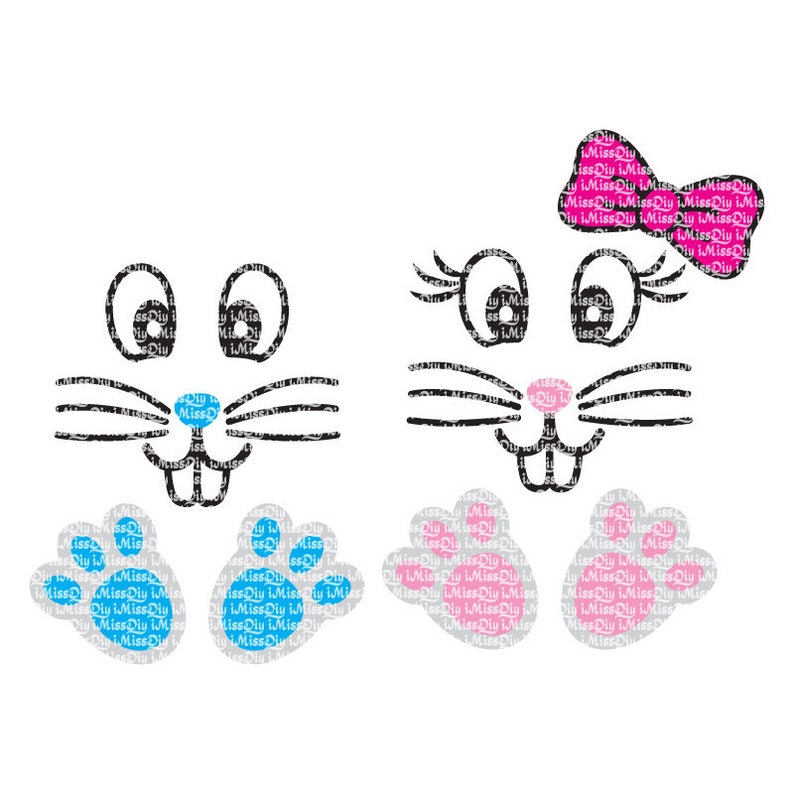Download Easter svg bunny face svg foot svg rabbit svg feet ...