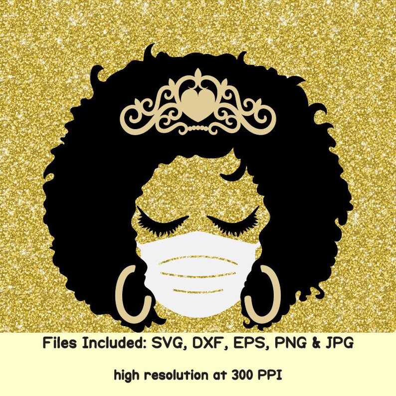 Download 2020 mask svg quarantine birthday svg afro lady svg black | Etsy