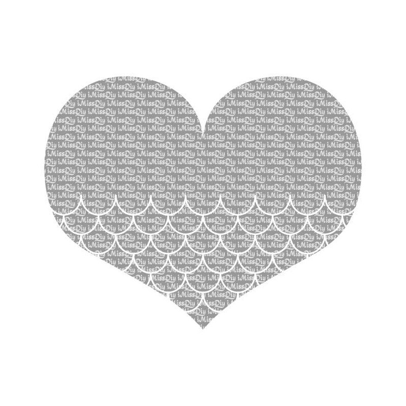 Valentines day svg love Mermaid heart svg tail scales ...