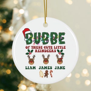 Custom Bubbe Grandma Christmas Ornament - Bubbe Keepsake 2024 - Bubbe Custom Gift - Bubble Tree Ornament - Bubbe Gift - Bubble Bauble