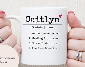 Personalized Name Definition Mug: Funny Lady Boss Gift
