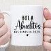 Hola Abuelitos Pregnancy Announcement Kit With Crochet Bunny - Spanish Grandma Reveal Gift