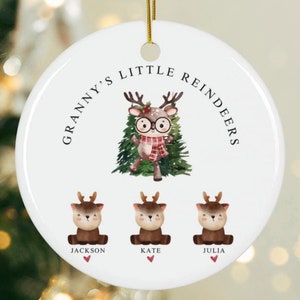 Personalized Granny Christmas Ornament With Grandkids Name - Granny Keepsake - Granny Christmas Ornament 2024 - Custom Granny Grandma Gifts