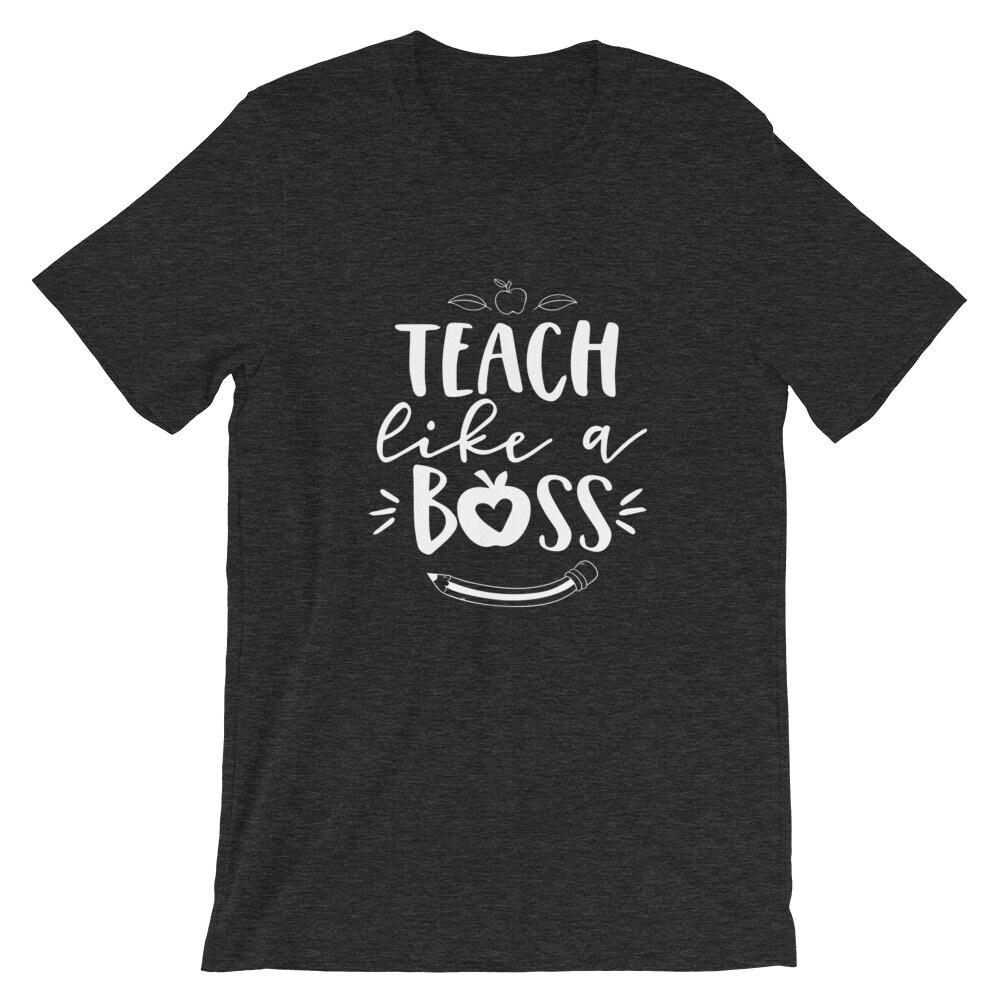 Teach Like A Boss Male Teacher Gifts Funny Teacher Shirt Etsy