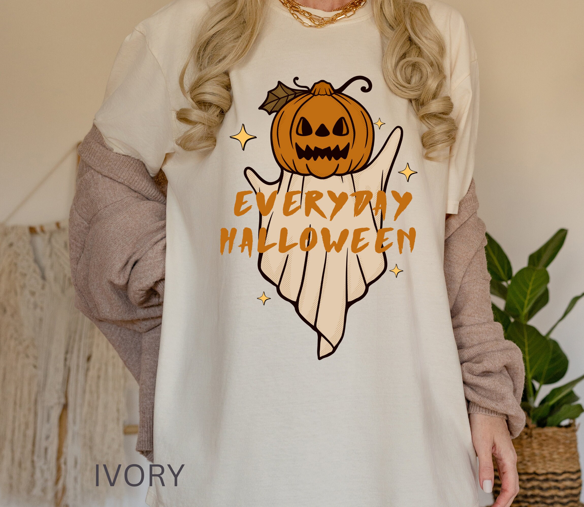 Discover Everyday Halloween Vintage Halloween Shirt - Jacko Lantern Shirt for Adults - Spooky Shirt - Cute Pumpkin Patch Halloween Shirts