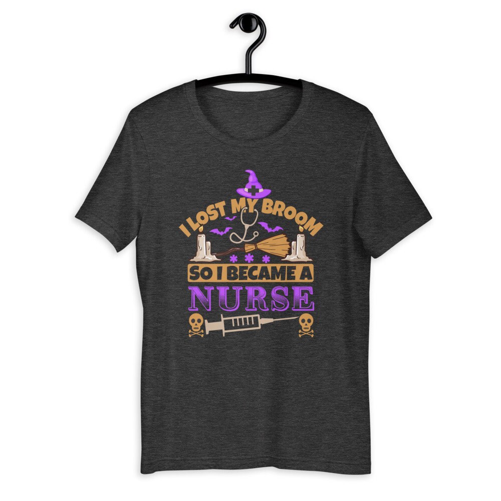 Halloween Funny Nurse T-shirt Lost My Broom so I Became Nurse - Etsy