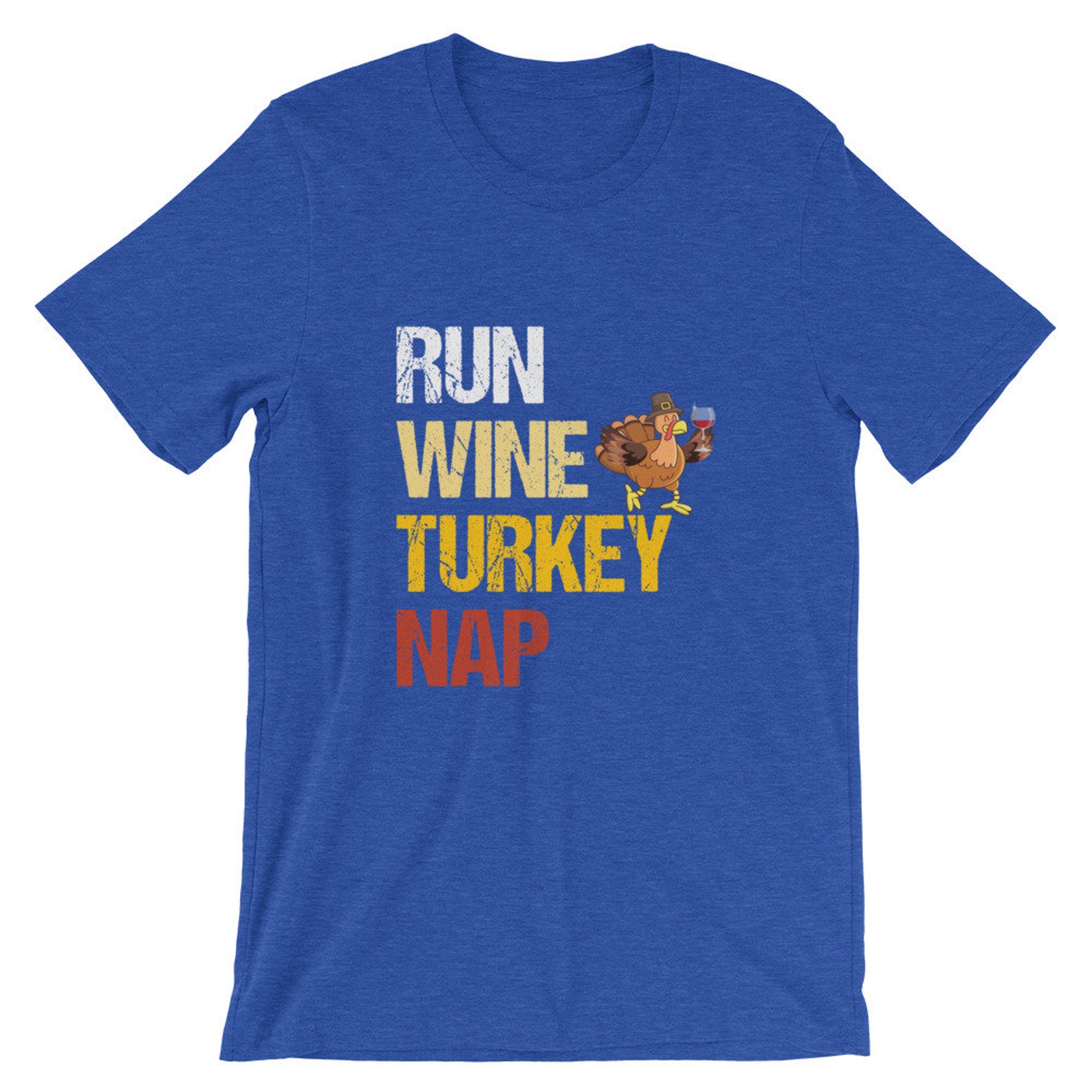 Run Wine Turkey Nap Thanksgiving Gift Autumn Shirt Fall Design Etsy