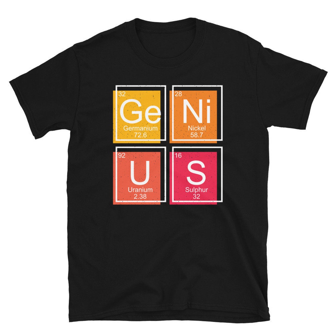 Genius Shirt Elements of Genius Funny Science TShirt Etsy