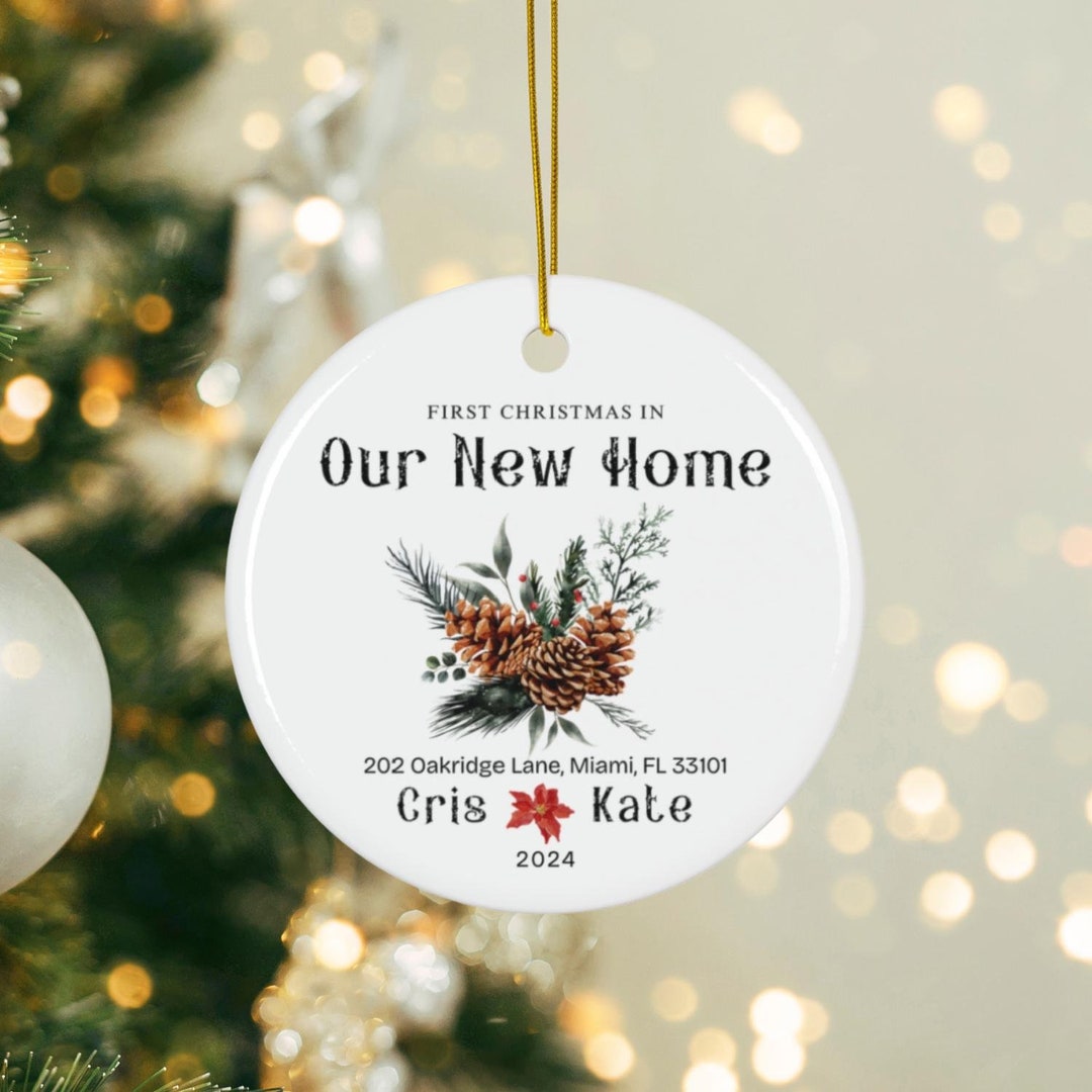 thumbnail image 2 of New Home Ornament 2024, Mr And Mrs Gifts, Our First Christmas Ornament 2024, First Christmas Married Ornament 2024, Perfect Housewarming Gifts, New House, New Home Owners Gifts (Crystal Ornament 2 of 11