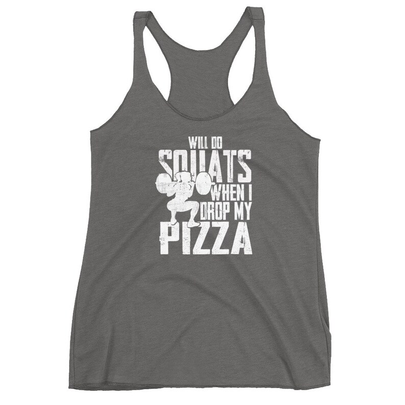 Will Do Squats When I Drop My Pizza Yoga Tank Top Crossfit Etsy