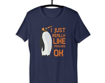 IkersonLTD Funny Penguin Shirt Penguin Tshirt Penguin Pocket Tee Penguin Lover Shirts Penguin Lover Gift Cute Penguin T Shirt Penguin Women Shirt Ok