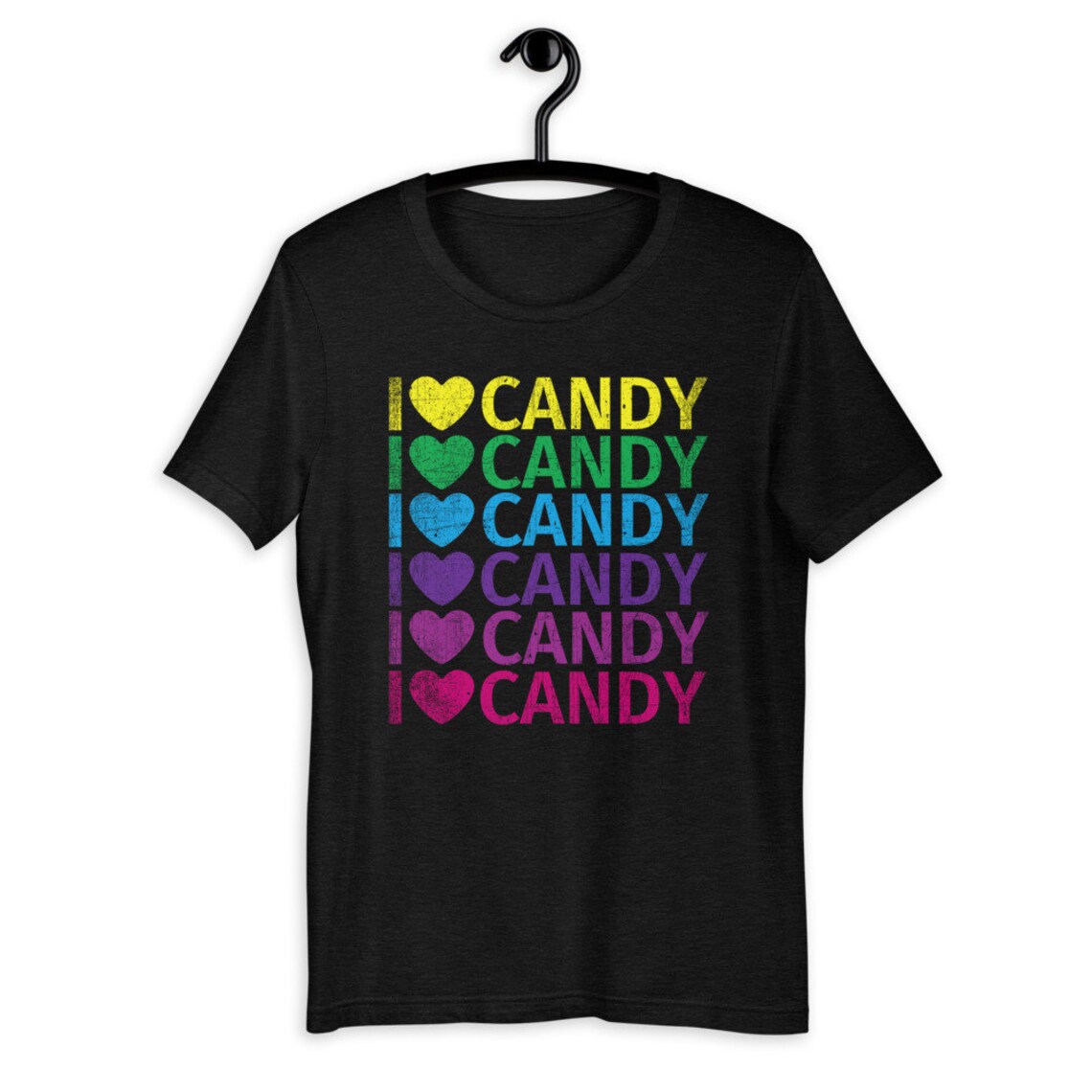 I Love Candy Tshirt Cute Halloween Shirt Rainbow Candy Etsy