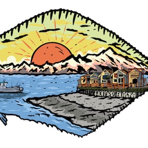 Alaskan Halibut Vinyl Sticker