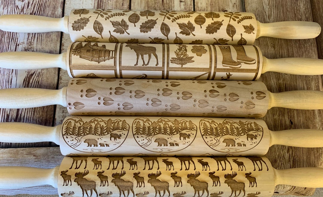 Embossed Rolling Pins Laser Engraved Gift for Her Etsy