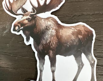 Moose Vinyl Sticker-Waterproof Vinyl Sticker for Water Bottles, Laptops, Journals and Gifts